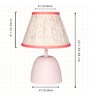 Decorative Pink Table Lamp with Printed Shade