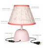 Decorative Pink Table Lamp with Printed Shade