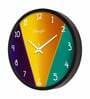 Decorative Plastic Wall Clock In Yellow