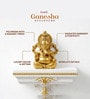 Golden Decorative Polyresin Ganesha Idol