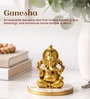 Golden Decorative Polyresin Ganesha Idol