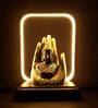 Decorative Polyresin Gautam Buddha Acrylic Base LED Light