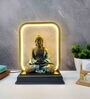 Decorative Polyresin Gautam Buddha Acrylic Base LED Light
