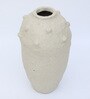 Decorative Round White Paper Mache Vase
