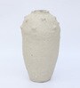 Decorative Round White Paper Mache Vase