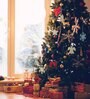 Brown & Red Engineered Wood Christmas Tree Cutouts (Pack of 6) Wall Hangings