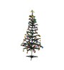Green Plastic 3 Feet Artificial Xmas Tree With 60 Ornaments