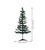 Green Plastic 3 Feet Artificial Xmas Tree With 60 Ornaments