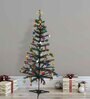 Green Plastic 3 Feet Artificial Xmas Tree With 60 Ornaments