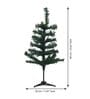 Green Plastic 2 Feet Artificial Xmas Tree With Ornaments