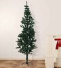 Green Plastic 5 Feet Artificial Xmas Tree With Metal Stand