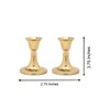 Decorative Set Of 2 Gold Aluminium Candle Holder