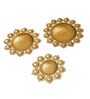 Decorative Set Of 3 Gold Iron Diya