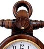Brown Plastic Decorative Style Wall Clock