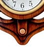 Brown Plastic Decorative Style Wall Clock