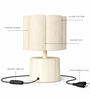 Decorative Table Lamp with Cotton Thread Shade & Bulb