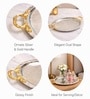 Silver & Gold Iron Decorative Tray With Dual Handles