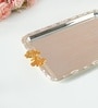 Silver & Gold Iron Decorative Tray With Dual Handles