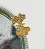 Silver & Gold Iron Decorative Tray With Dual Handles