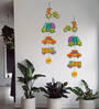 Decorative Vehicles Multicolour Engineered Wood Wall Hanging Quotes