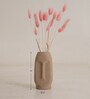 Decorative Viso 6 Inch Beige Ceramic Vase