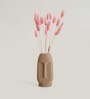 Decorative Viso 6 Inch Beige Ceramic Vase