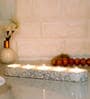 Decorative White (Set of 5) Synthetic Stone  Table Tea Light Holders