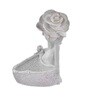 Decorative White Lady with Basket Showpiece