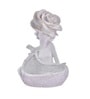 Decorative White Lady with Basket Showpiece