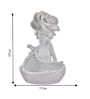 Decorative White Lady with Basket Showpiece