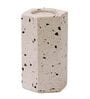 Decorative White Terrazo Table Tea Light Holders