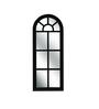 Decorative Windowpane Black Plastic Wall Mirror