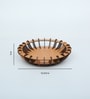 Decorative Wooden Bowl with Slated Design