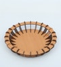 Decorative Wooden Bowl with Slated Design
