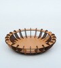 Decorative Wooden Bowl with Slated Design