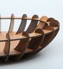 Decorative Wooden Bowl with Slated Design