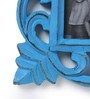 Decorative Wooden Single Photoframe  Antique Finish in Blue Colour