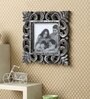 Decorative Wooden Single Photoframe  Antique Finish in Silver Colour
