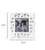 Decorative Wooden Single Photoframe  Antique Finish in White Colour