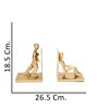 Decorative Working Man Set Of 2 Gold Aluminium Bookends