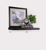 Engineered Wood Floating Wall Shelf in Black Colour