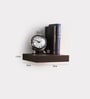 Floating Wall Shelf in Brown Finish