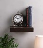 Floating Wall Shelf in Brown Finish