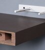 Floating Wall Shelf in Brown Finish