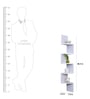 Engineered Wood Zigzag Corner Wall Shelf in White Colour