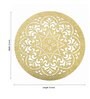 Gold Synthetic Leather Abstract Placemats Set of 2