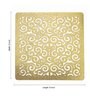 Tiansh Scroll Gold Square Table Placemat 12 Inch Set Of 2