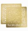 Tiansh Scroll Gold Square Table Placemat 12 Inch Set Of 2