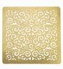 Tiansh Scroll Gold Square Table Placemat 12 Inch Set Of 2