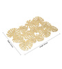 Gold Synthetic Leather Abstract Placemats Set of 2